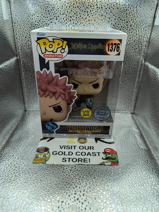 FUNKO POP VINYL Yuji Itadori 1376 Jujutsu Kaisen GLOW FRENLY BRICKS - Open 7 Days