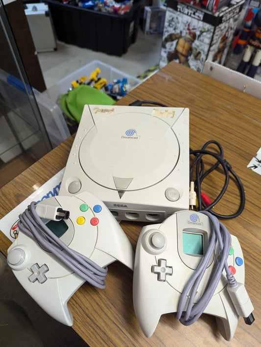 SEGA Dreamcast Console System HKT-3030 PAL Controller & 2x VMU Memory READ DESC FRENLY BRICKS - Open 7 Days