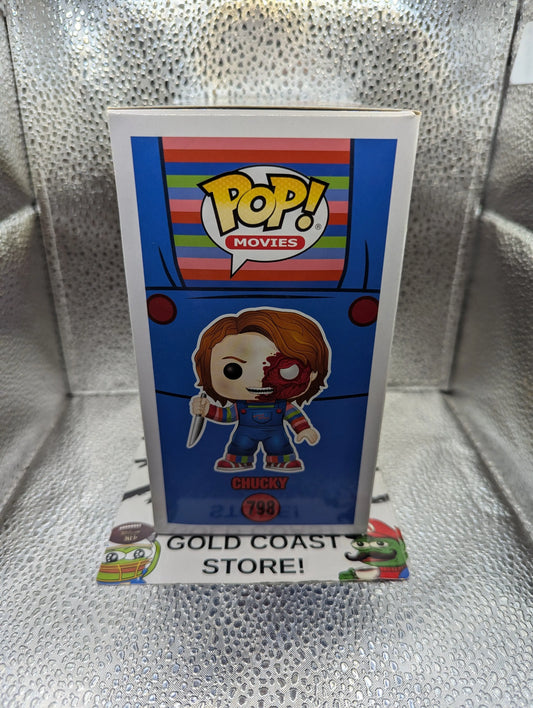 FUNKO POP MOVIES CHILD'S PLAY 3 #798 CHUCKY (BATTLE DAMAGED) VAULTED VINYL FRENLY BRICKS - Open 7 Days