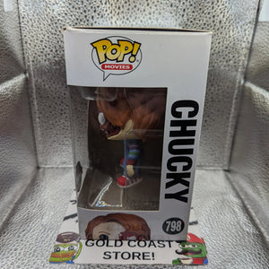 FUNKO POP MOVIES CHILD'S PLAY 3 #798 CHUCKY (BATTLE DAMAGED) VAULTED VINYL FRENLY BRICKS - Open 7 Days