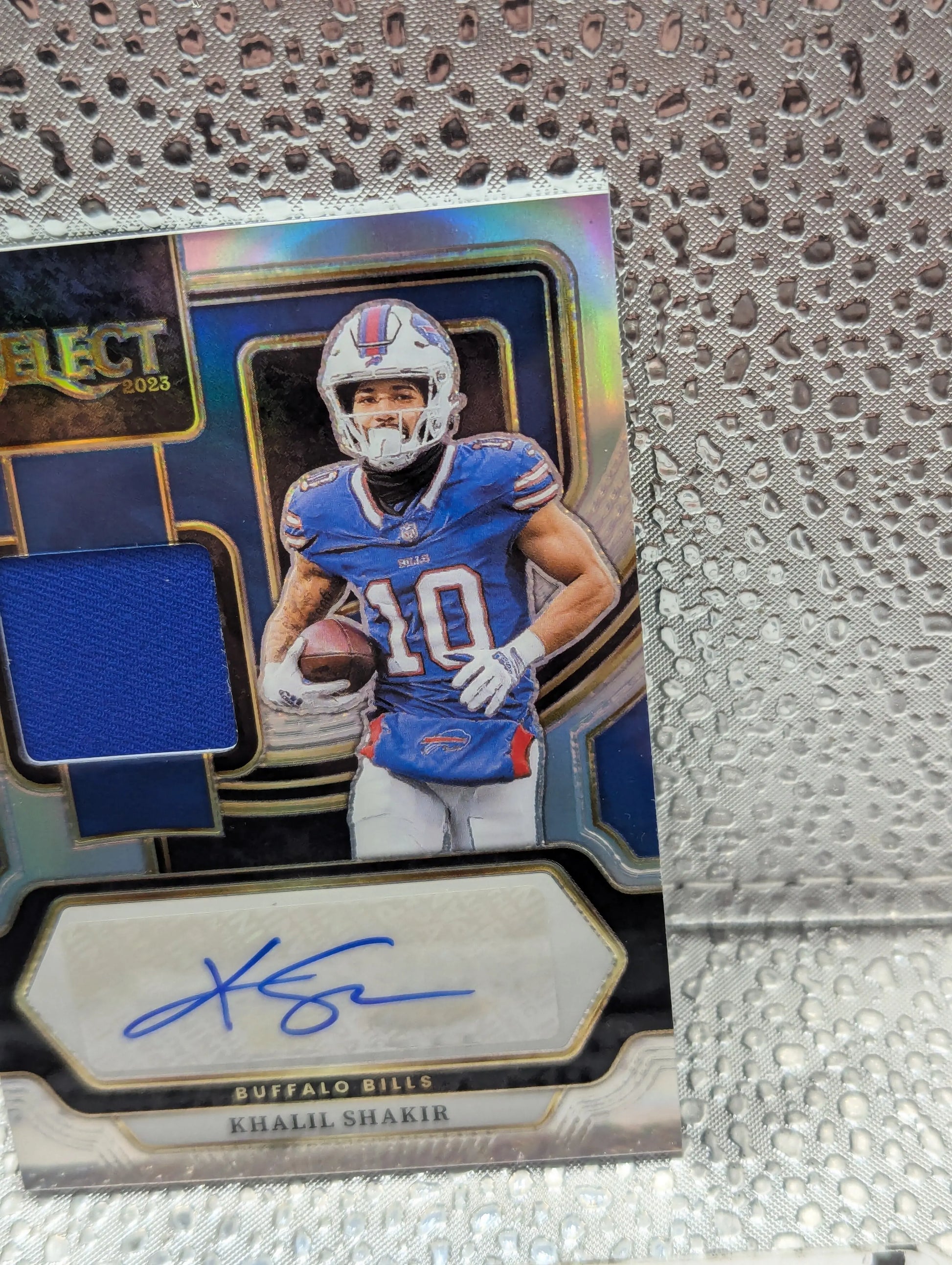 2023 Panini Select Khalil Shakir Silver Prizm Auto Mem /199 Buffalo Bills FRENLY BRICKS - Open 7 Days