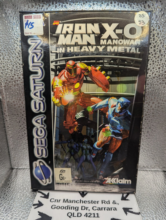 IRON MAN X-O MANOWAR IN HEAVY METAL - SEGA SATURN PAL FRENLY BRICKS - Open 7 Days