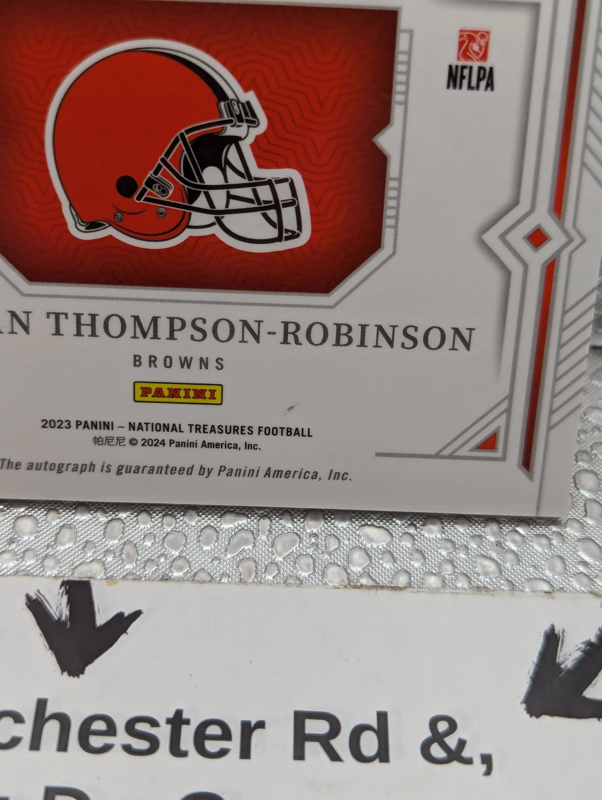 DORIAN THOMPSON-ROBINSON 2023 PANINI NATIONAL TREASURES RC AUTO FIELD PASS /25 FRENLY BRICKS - Open 7 Days