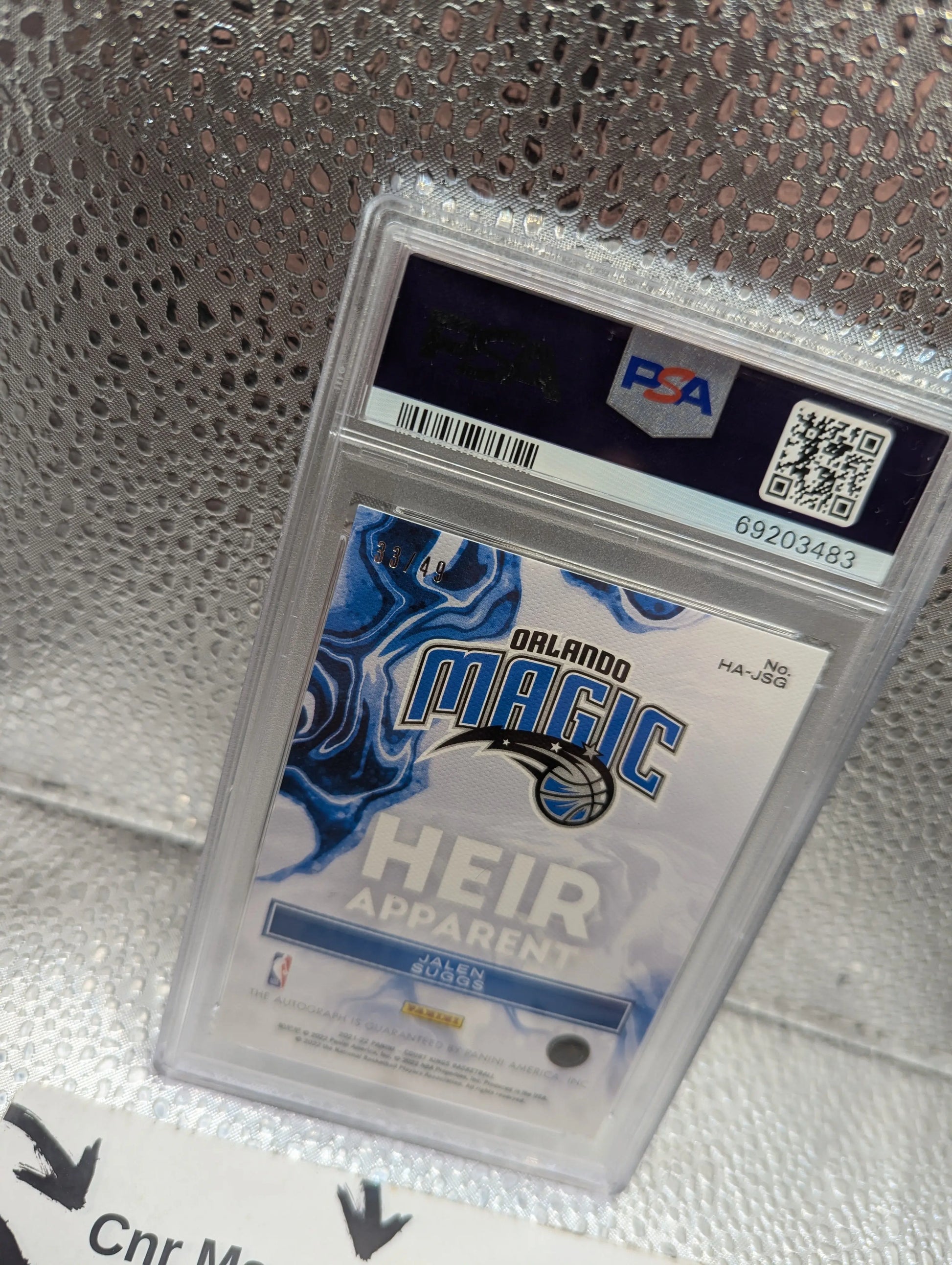 Jalen Suggs 2021-22 Court Kings Heir Apparent Rookie Auto # HA-JSG /49 PSA 9 FRENLY BRICKS - Open 7 Days