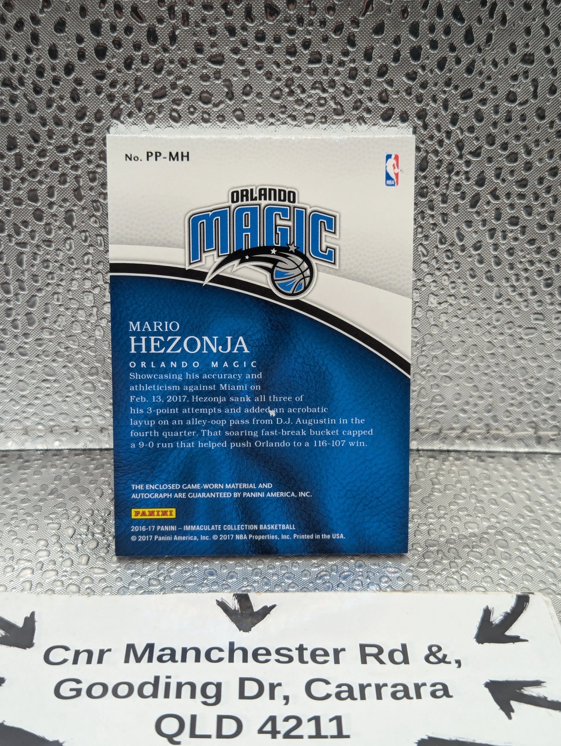 MARIO HEZONJA 2016-17 IMMACULATE PREMIUM 4 COLOR PATCH ON CARD AUTO #D /25 FRENLY BRICKS - Open 7 Days