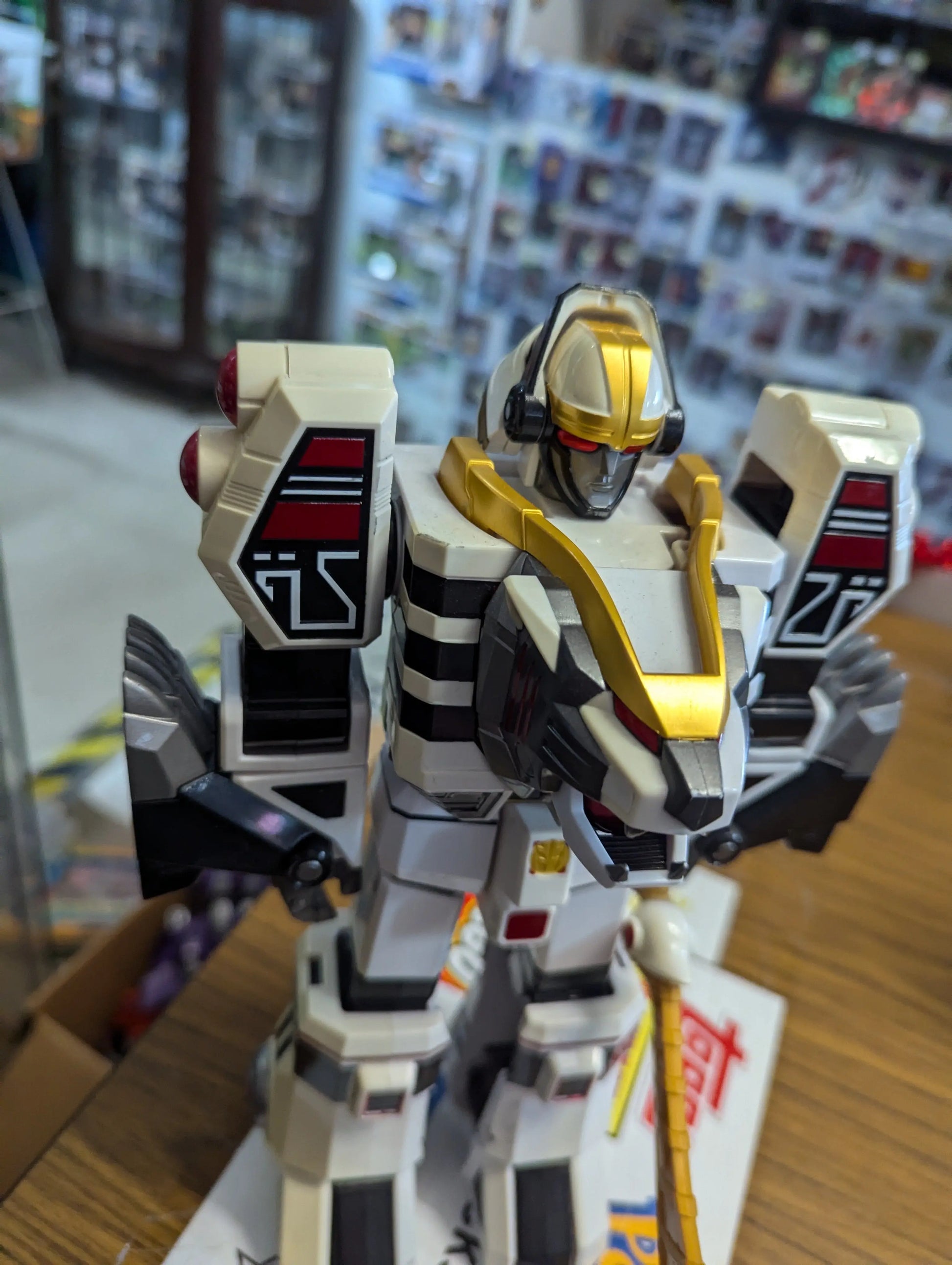 Power Rangers Legacy ~ WHITE TIGERZORD ACTION FIGURE w/DIE CAST PARTS ~ Bandai yellowing* FRENLY BRICKS - Open 7 Days