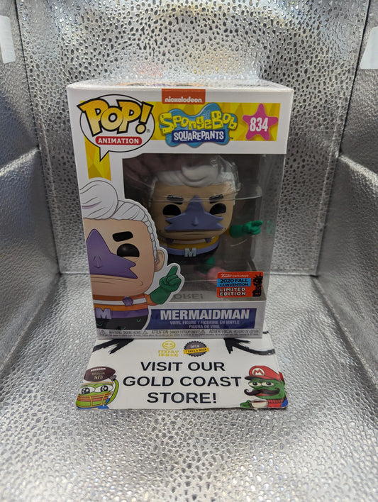 Mermaidman NYCC 2020 - Spongebob Squarepants Funko POP! Vinyl Figure 834 FRENLY BRICKS - Open 7 Days