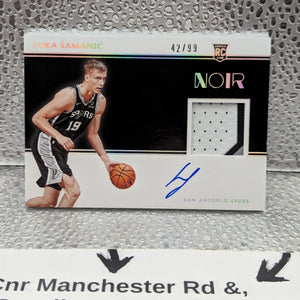 2019-20 Panini Noir Color /99 Luka Samanic #360 RPA Rookie Patch Auto RC FRENLY BRICKS - Open 7 Days