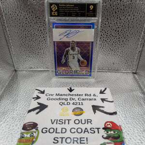 2021-22 Panini Recon Keldon Johnson  Glorified Signatures Auto /49 Spurs icg 9 graded FRENLY BRICKS - Open 7 Days