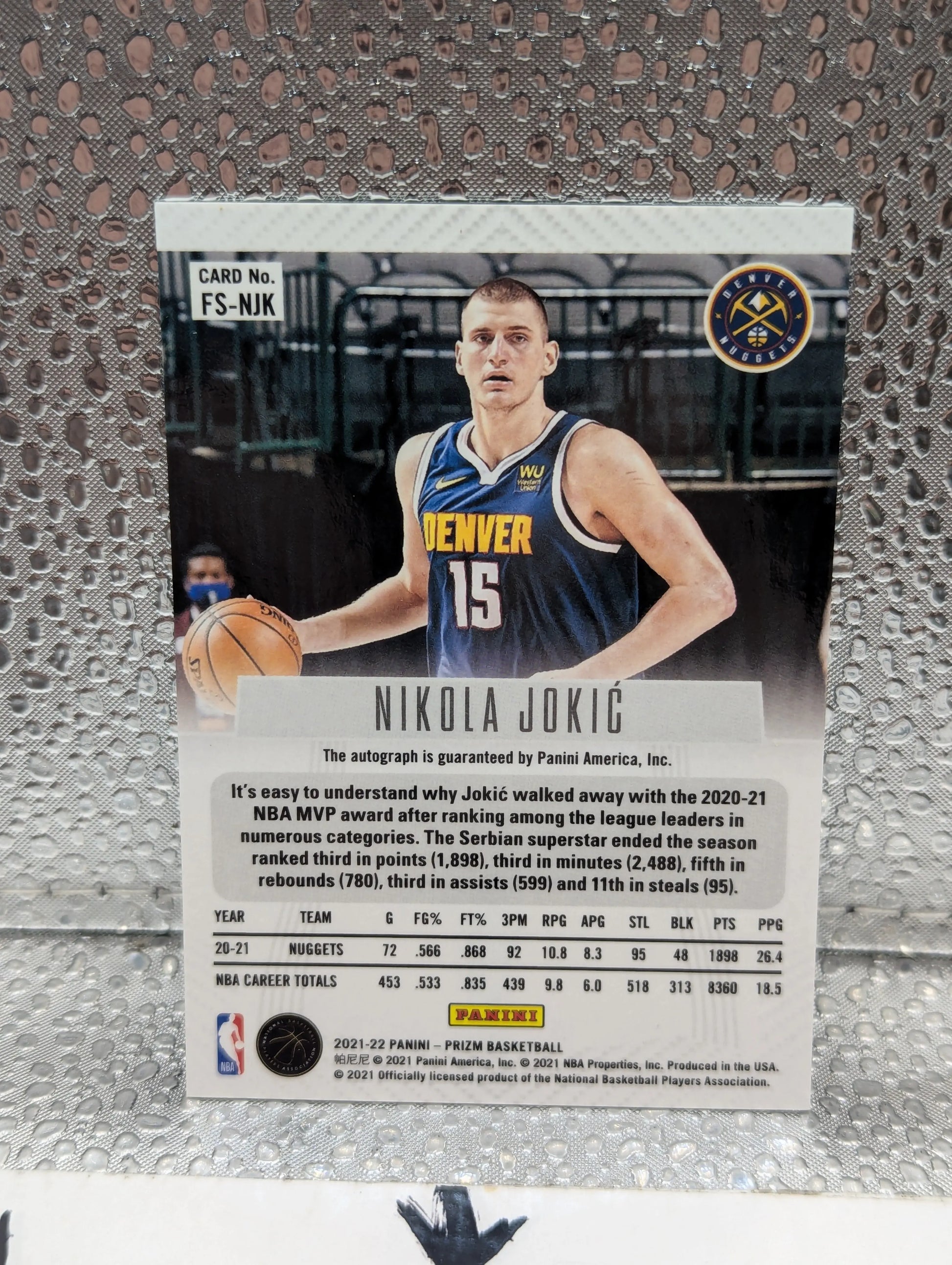 2021-22 Panini Prizm Nikola Jokic Flashback Signatures Auto #FS-NJK - Nuggets FRENLY BRICKS - Open 7 Days