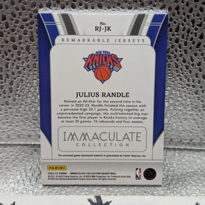 Julius Randle 2022-23 Panini Immaculate /99 Patch Materials FRENLY BRICKS - Open 7 Days