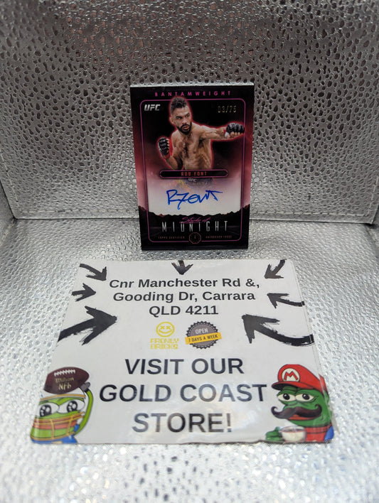 2024 Topps Midnight UFC Stroke of Twilight /75 Rob Font #SMA-RFT Auto FRENLY BRICKS - Open 7 Days