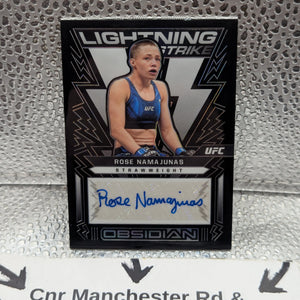 2023 Panini Chronicles UFC Obsidian Lightning Strike Rose Namajunas AUTO FRENLY BRICKS - Open 7 Days