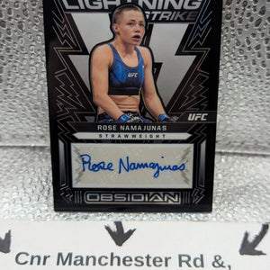 2023 Panini Chronicles UFC Obsidian Lightning Strike Rose Namajunas AUTO FRENLY BRICKS - Open 7 Days