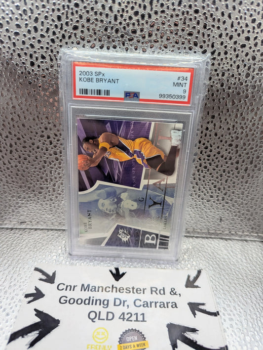 2003 SPx Kobe Bryant #34 PSA 9 e10 FRENLY BRICKS - Open 7 Days