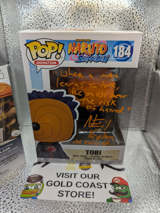 Funko Pop! Naruto Tobi #184 AUTO + JSA COA  FRENLY BRICKS - Open 7 Days