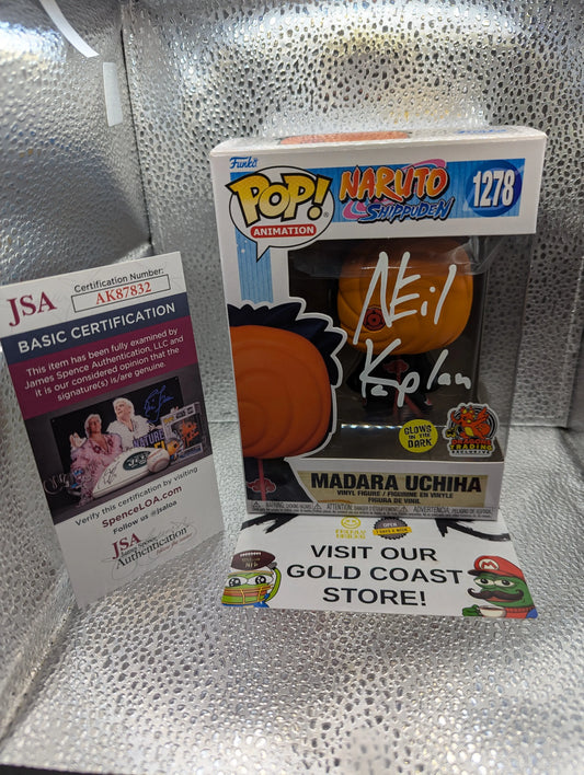 Funko Pop Naruto Shippuden Madara Uchiha 1278 Glow DRAGONS TRADING EXCLUSIVE JSA AUTOGRAPH FRENLY BRICKS - Open 7 Days