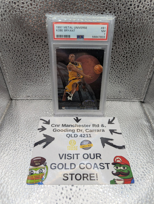 1997 Metal Universe KOBE BRYANT #81 PSA 7 NM HOF Los Angeles Lakers 2nd Year FRENLY BRICKS - Open 7 Days