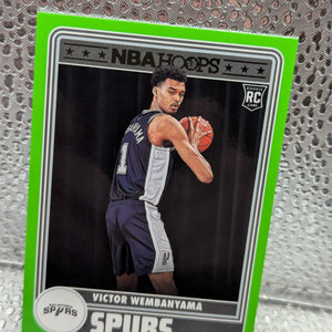 2023 / 24 PANINI NBA HOOPS NEON GREEN ROOKIE VICTOR WEMBANYAMA SPURS 298 FRENLY BRICKS - Open 7 Days