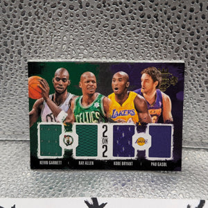 2014-15 Court Kings 2 on Quad Memorabilia /99 Bryant Gasol Allen Garnett FRENLY BRICKS - Open 7 Days