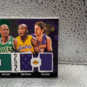 2014-15 Court Kings 2 on Quad Memorabilia /99 Bryant Gasol Allen Garnett FRENLY BRICKS - Open 7 Days