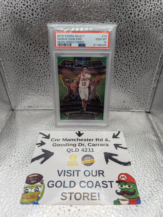 2019-20 Panini Select Darius Garland Neon Green Prizm/75 PSA10 Rookie card FRENLY BRICKS - Open 7 Days