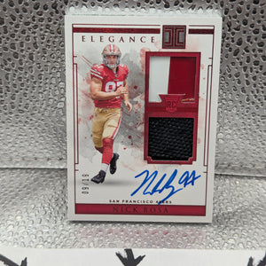 2019 Nick Bosa Rookie Impeccable Elegance Dual Patch Auto /19 FRENLY BRICKS - Open 7 Days