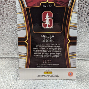 2023 Panini Select Draft Picks Andrew Luck #177 /25 FRENLY BRICKS - Open 7 Days