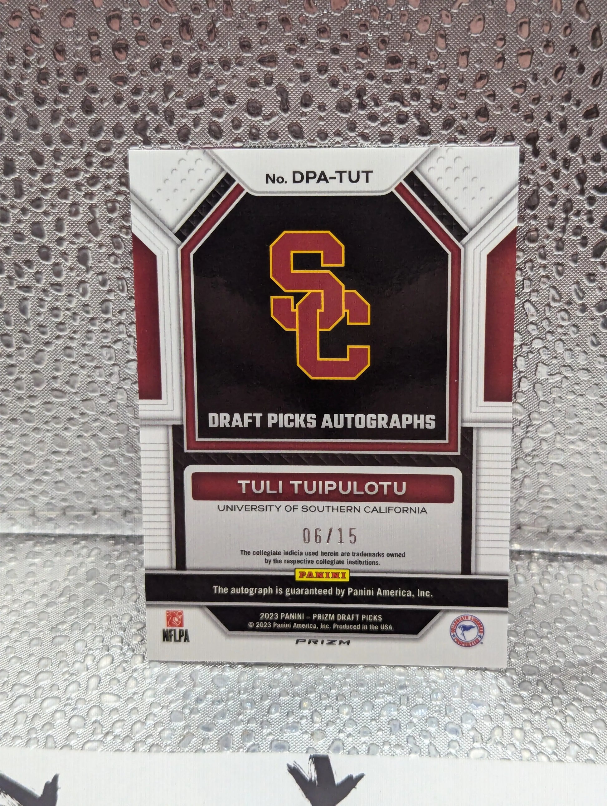 2023 Panini Prizm Draft Picks  Tuli Tuipulotu Pink /15 Southern California FRENLY BRICKS - Open 7 Days