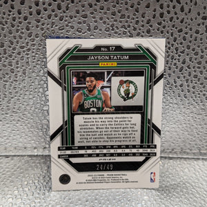 2022-23 Panini Prizm Jayson Tatum Celtics /49 Basketball Card Blue FRENLY BRICKS - Open 7 Days