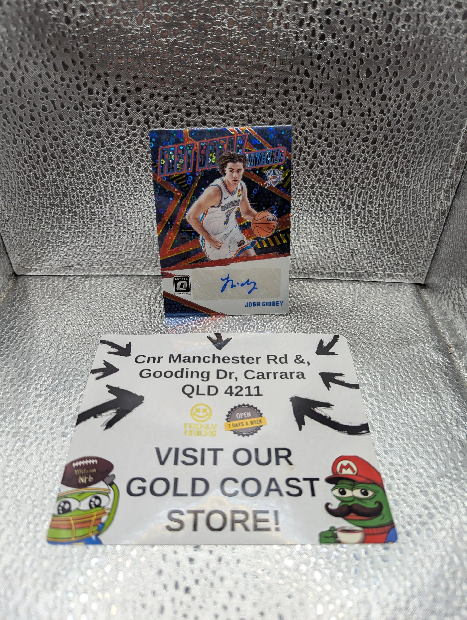 2023-24 Optic Fastbreak Signatures Gold Josh Giddey Auto 1/10 FRENLY BRICKS - Open 7 Days