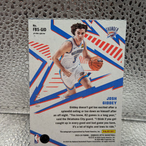 2023-24 Optic Fastbreak Signatures Gold Josh Giddey Auto 1/10 FRENLY BRICKS - Open 7 Days