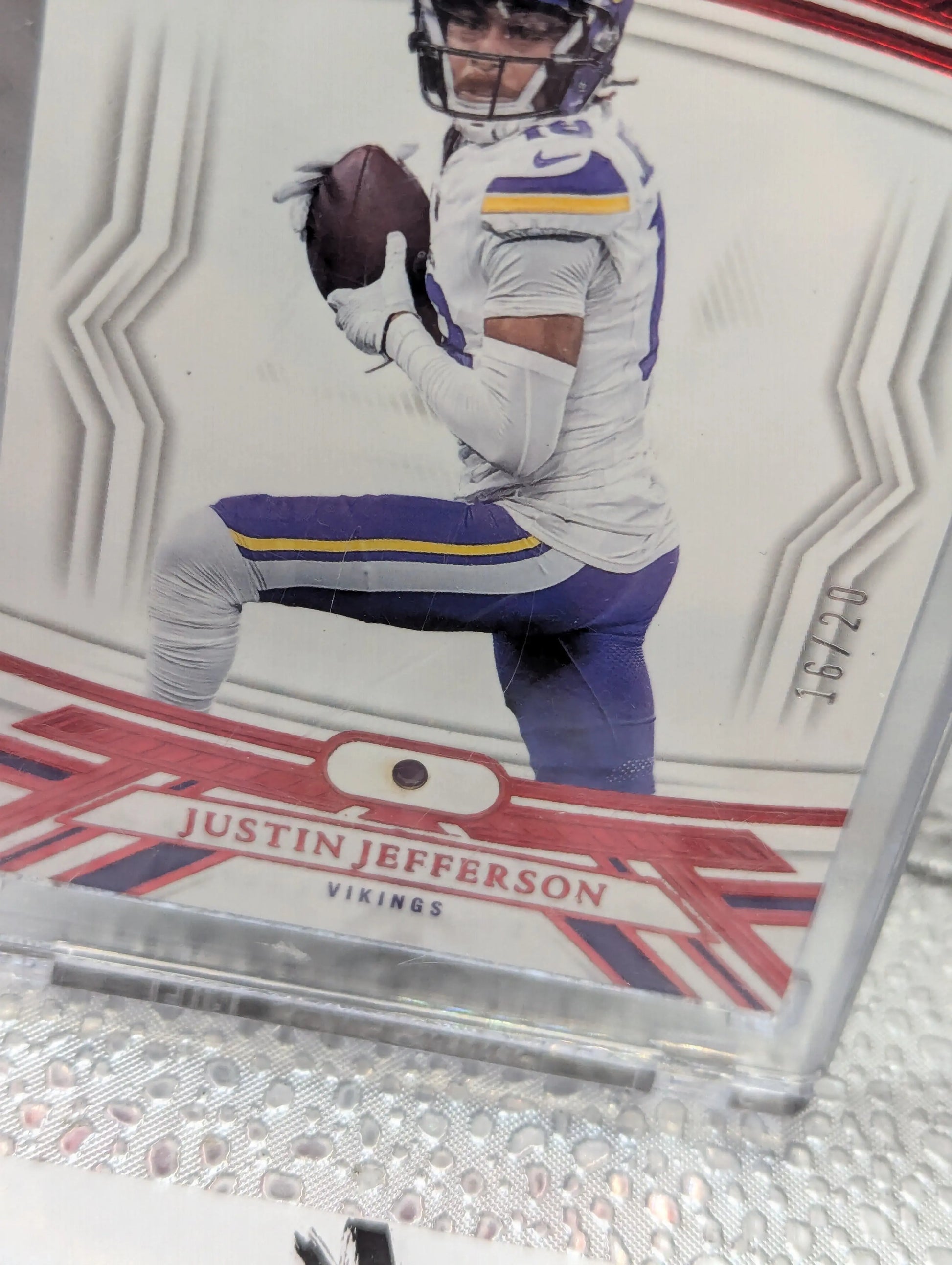 2023 Panini Flawless Justin Jefferson #43 Diamond Ruby Gem /20 Vikings FRENLY BRICKS - Open 7 Days