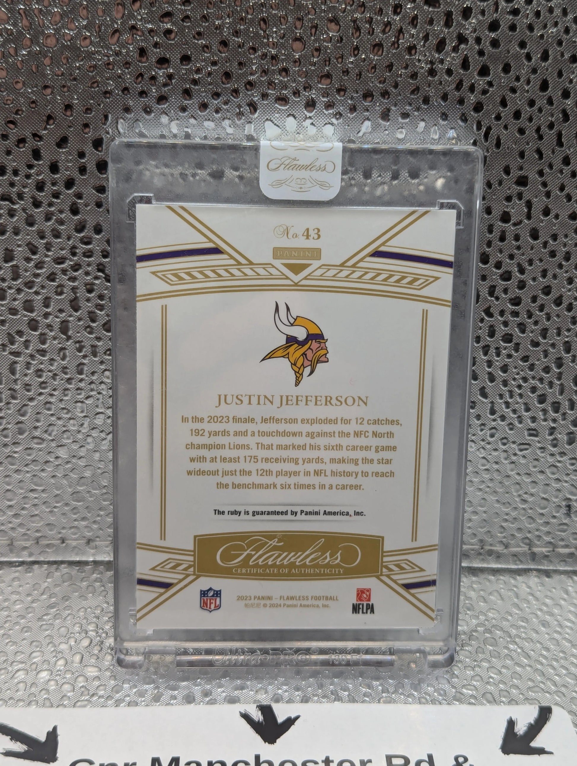 2023 Panini Flawless Justin Jefferson #43 Diamond Ruby Gem /20 Vikings FRENLY BRICKS - Open 7 Days