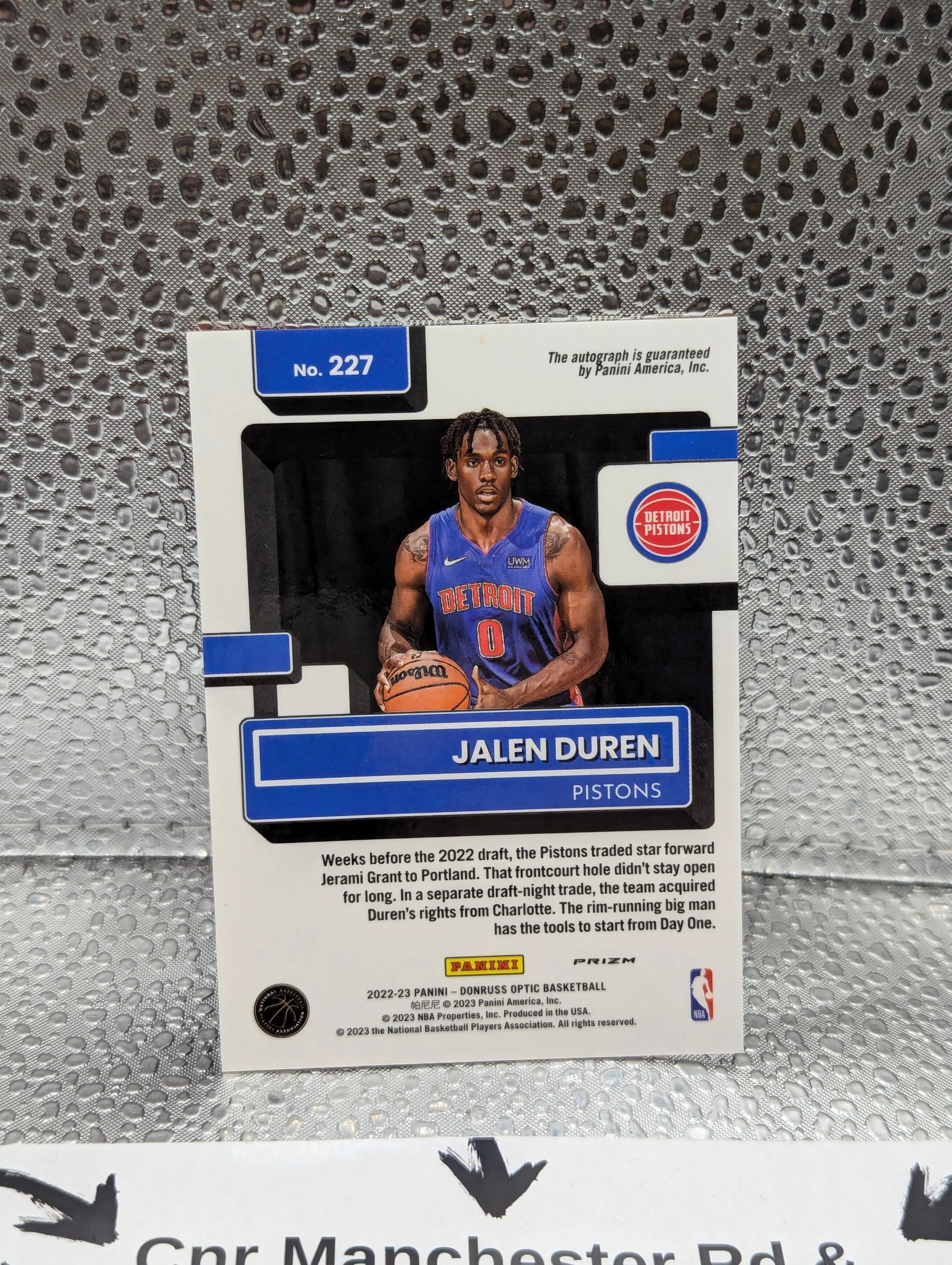 Jalen Duren 2022-23 Donruss Optic RC Choice Red SP On Card Auto Pistons Rookie FRENLY BRICKS - Open 7 Days