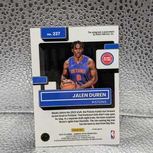 Jalen Duren 2022-23 Donruss Optic RC Choice Red SP On Card Auto Pistons Rookie FRENLY BRICKS - Open 7 Days