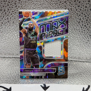 2023 Spectra LEBRON JAMES Max Impact Cracked Ice Game Worn Patch /49 Lakers FRENLY BRICKS - Open 7 Days