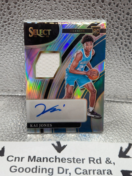 2021 Panini Select Basketball Kai Jones RPA Silver Prizm Jersey Auto /199 SSP FRENLY BRICKS - Open 7 Days