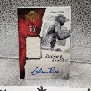 2016-17 Panini Court Kings Glen Rice Sketches & Swatches Relic Auto /125 FRENLY BRICKS - Open 7 Days