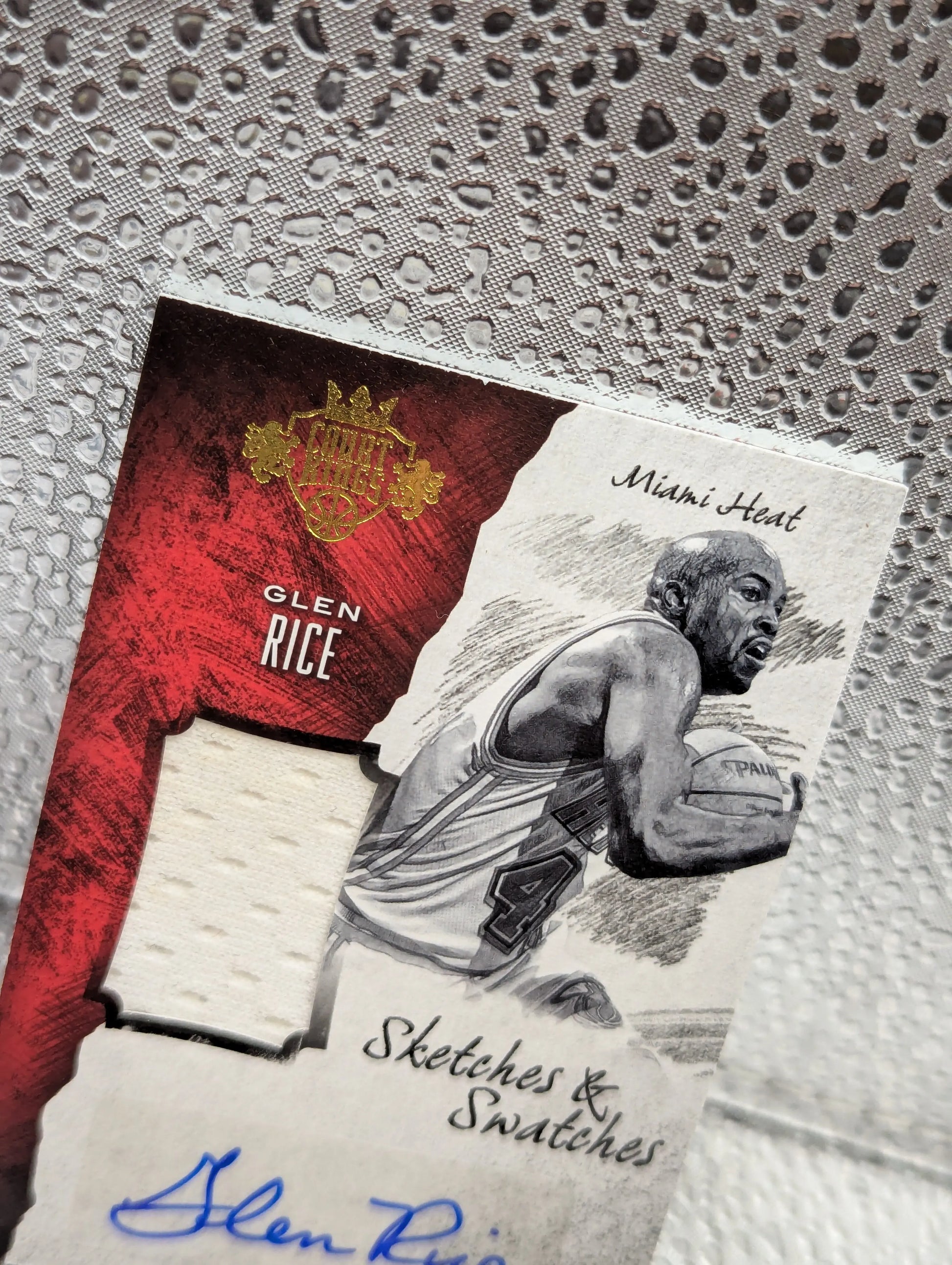 2016-17 Panini Court Kings Glen Rice Sketches & Swatches Relic Auto /125 FRENLY BRICKS - Open 7 Days