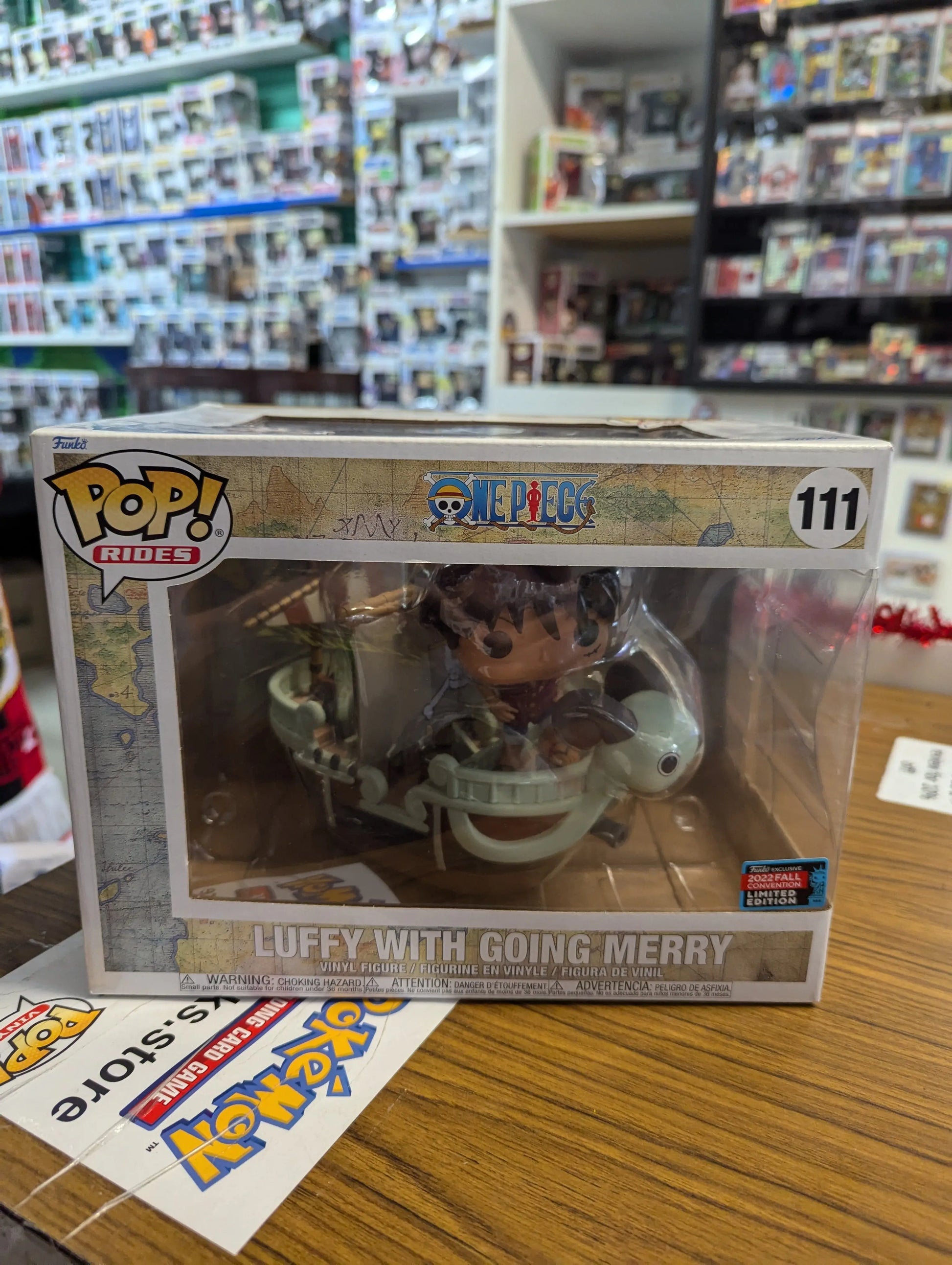 Funko Pop! Rides: One Piece - Luffy With Going Merry 111 FRENLY BRICKS - Open 7 Days