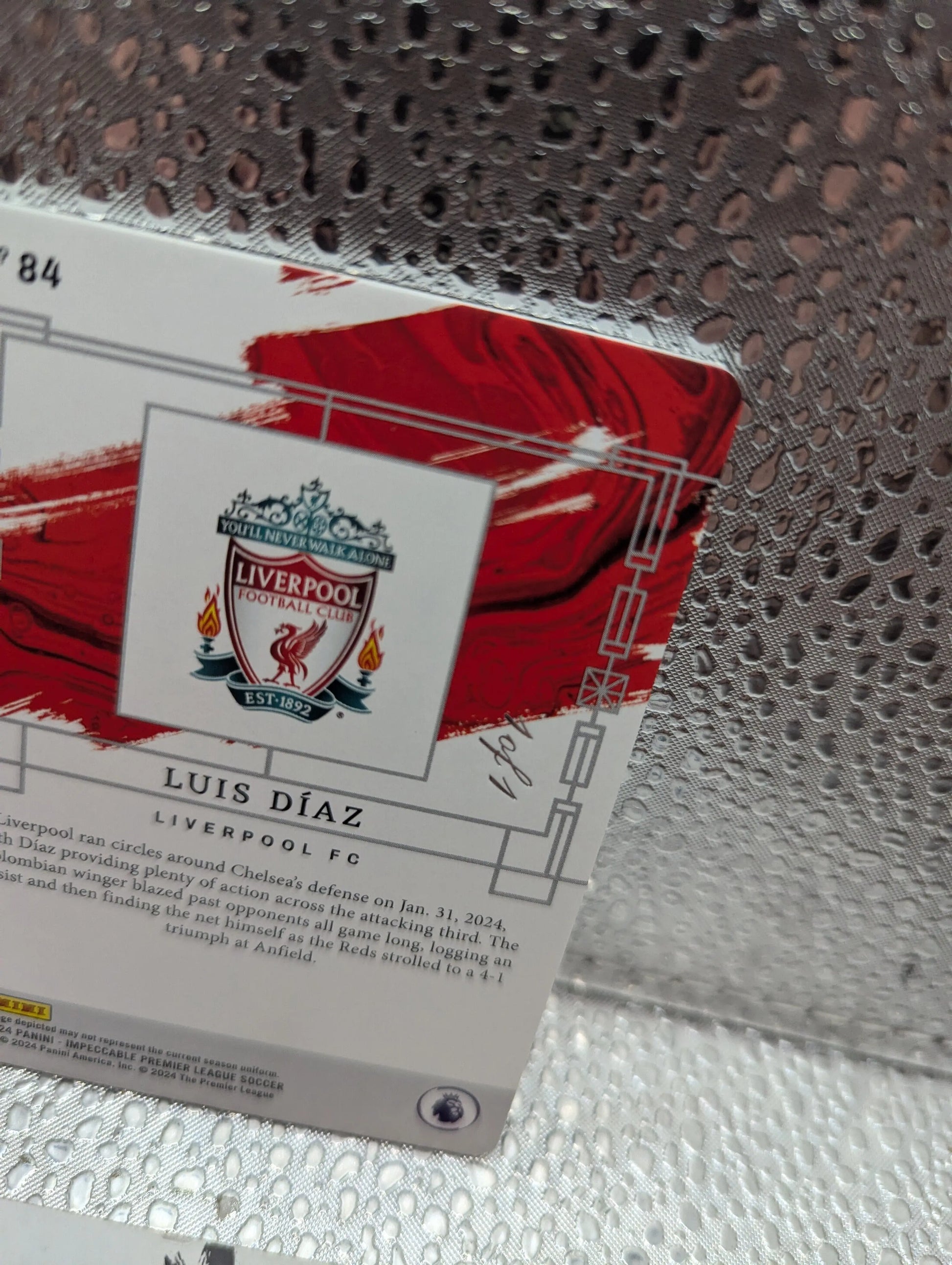 2023-24 Panini Impeccable Luis Diaz Silver Plate Liverpool FC 1/1 FRENLY BRICKS - Open 7 Days