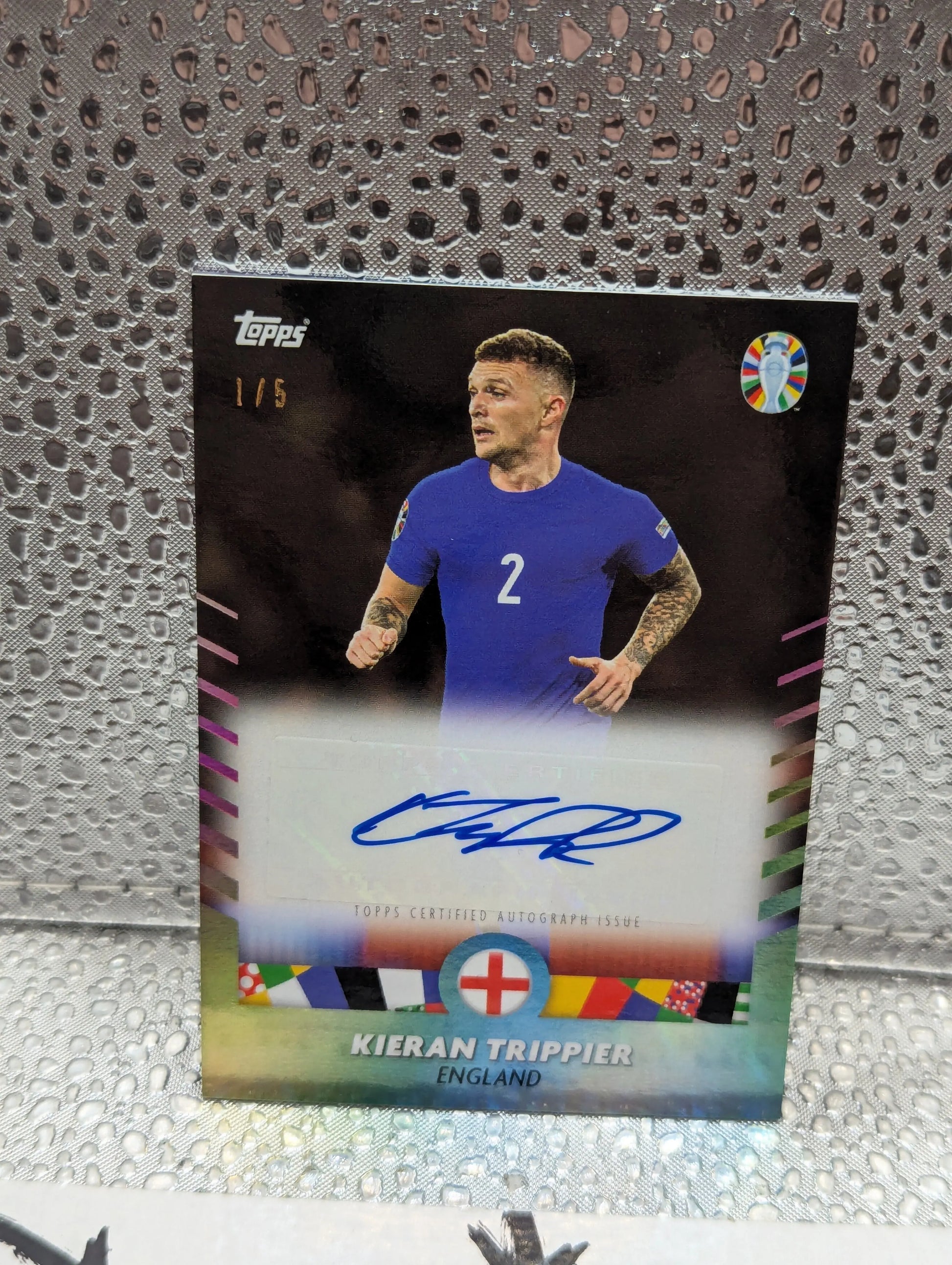 2023-24 Topps Kieran Tripper Black Autograph England 1/5 FRENLY BRICKS - Open 7 Days