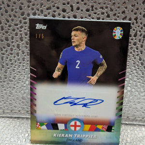 2023-24 Topps Kieran Tripper Black Autograph England 1/5 FRENLY BRICKS - Open 7 Days