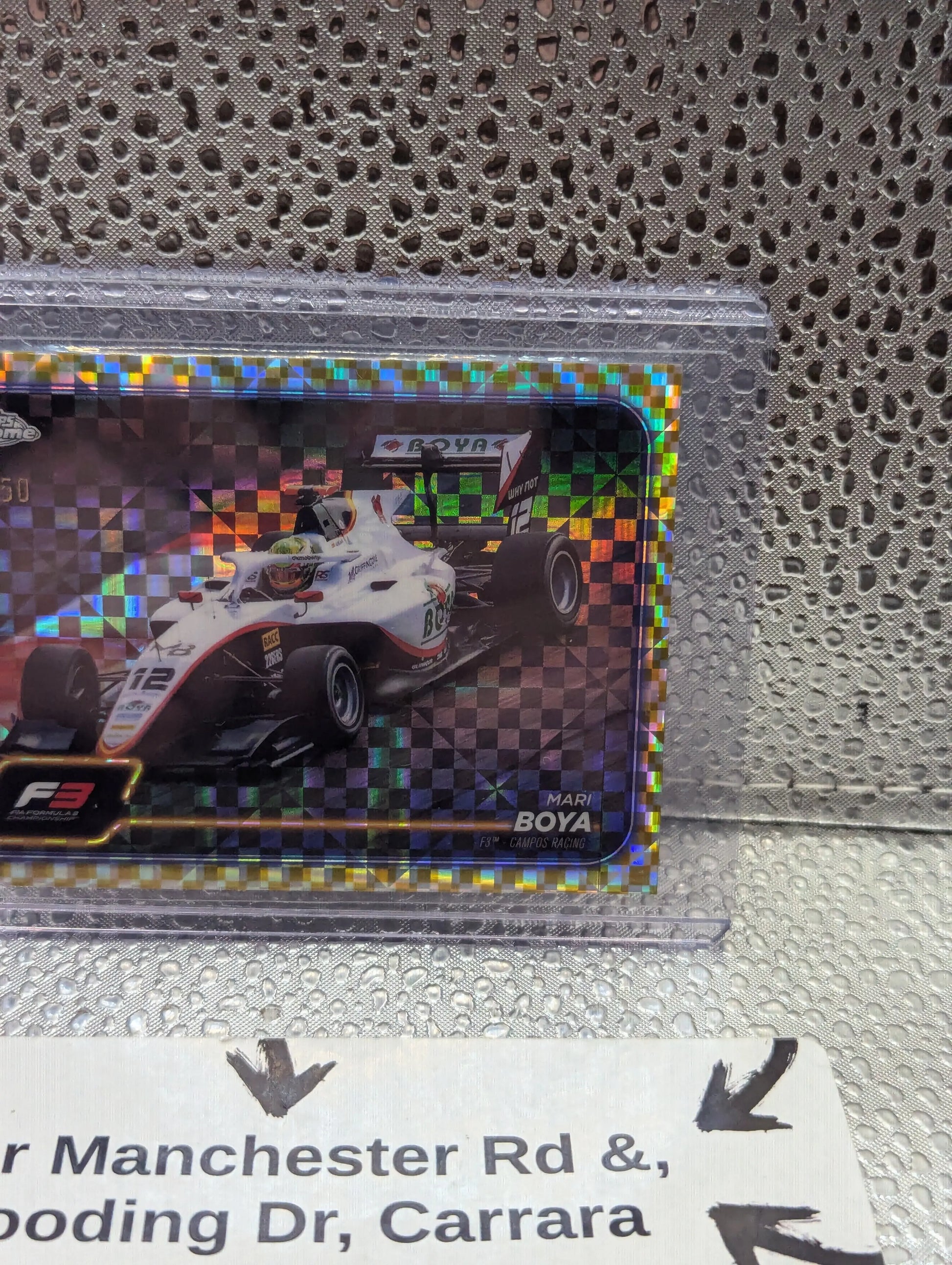 2024 Topps Chrome Formula 1 Mari Boya Gold Checker Flag /50 FRENLY BRICKS - Open 7 Days