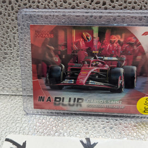 2024 Topps Paddock Pass F1 Formula 1 Carlos Sainz In A Blur Red /50 FRENLY BRICKS - Open 7 Days