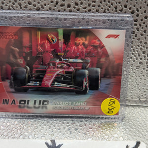 2024 Topps Paddock Pass F1 Formula 1 Carlos Sainz In A Blur Red /50 FRENLY BRICKS - Open 7 Days