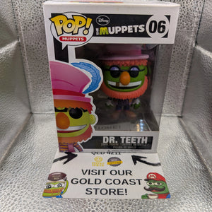 Funko Pop! The Muppets Dr. Teeth #06 Original Vaulted Disney Damaged Box Rare FRENLY BRICKS - Open 7 Days