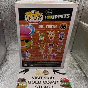 Funko Pop! The Muppets Dr. Teeth #06 Original Vaulted Disney Damaged Box Rare FRENLY BRICKS - Open 7 Days