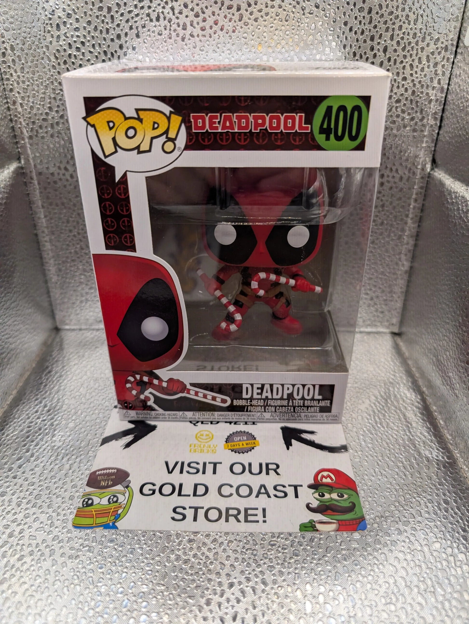 DEADPOOL Christmas Cane Funko Pop! Vinyl #400 FRENLY BRICKS - Open 7 Days